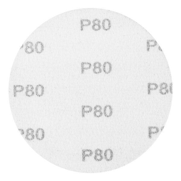 Круг абразивный на ворсовой подложке под "липучку", P 80, 115 мм, 10 шт Matrix