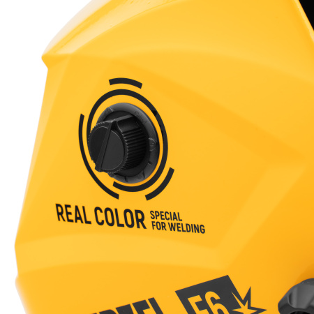 Щиток защитный лицевой (маска сварщика) F6, см. окно 93х43, Real Color, DIN4/5-8/9-13// Denzel цена