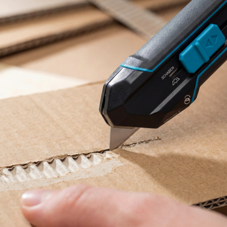 Нож-скребок выдвижной, 19мм, сменное лезвие, SK2, 5 запас. лезвий, алюмин. корпус GROSS