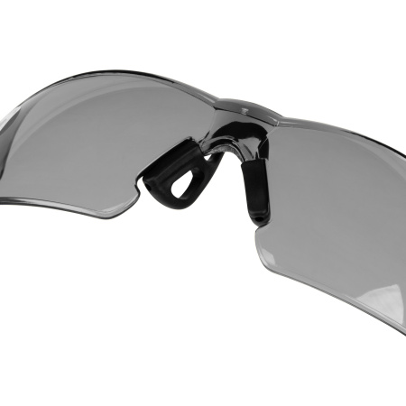 Очки защитные открытые, поликарбонатные, дымчатая линза, 2х комп.дужки Denzel цена