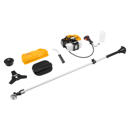 Триммер бензиновый DTS-52, 52 см3, неразъемная штанга, состоит из 2 частей Denzel цена