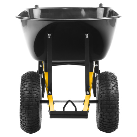 Тачка строительная, усиленная, объем 140 л, 250 кг, двухколесная, колесо 15х6.00-6 Denzel цена