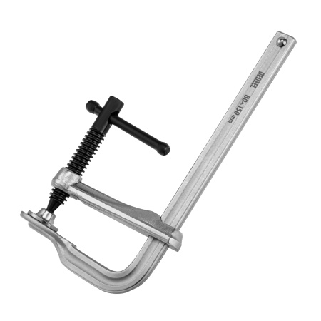 Струбцина F-образная, 80x150мм, кованая Denzel цена