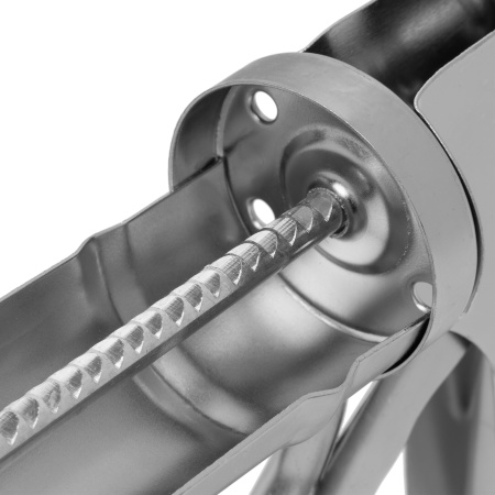 Пистолет для герметика, 310 мл, "полуоткрытый", хромированный, зубчатый шток 7 мм Matrix цена