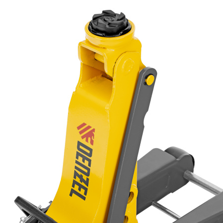 Домкрат гидравлический подкатной с фиксатором, 2,5 т, 85-385 мм Denzel цена