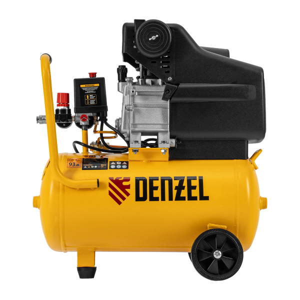 Компрессор воздушный DC1500/24, прямой привод, 1.5 кВт, 24 литра, 220 л/мин Denzel