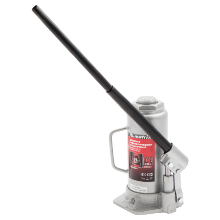 Домкрат гидравлический бутылочный, 12 т, высота подъема 230-465 мм Matrix цена