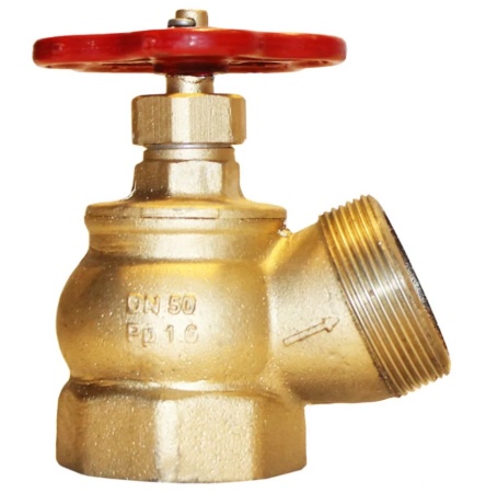 Клапан Ду-65 муфта/цапка латунь угловой 125⁰