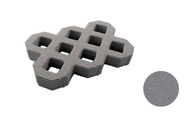 Газонная решетка 500х330х80 мм серая