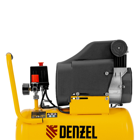 Компрессор воздушный DLC1300/24 безмасляный 1.3 кВт, 24 литра, 206 л/мин Denzel