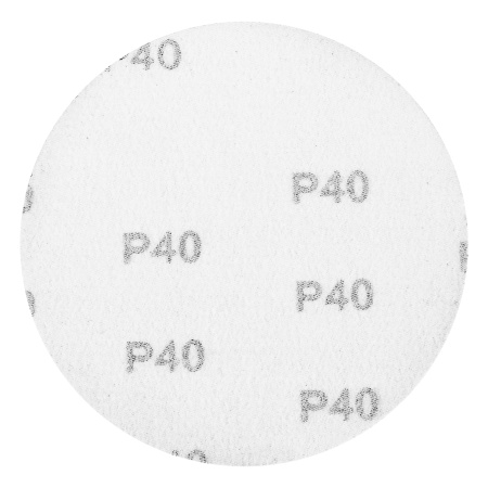Круг абразивный на ворсовой подложке под "липучку", P 40, 125 мм, 10 шт Matrix