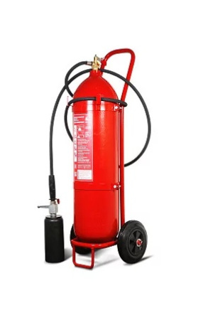 Огнетушитель углекислотный ОУ-15-ВСЕ Морской ИНЕЙ на шасси