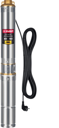 Скважинный насос центробежный ЗУБР, 60 м напор НСЦ-100-60