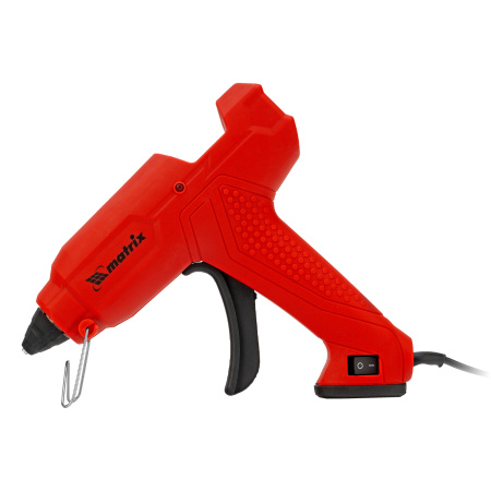 Клеевой пистолет, 11 мм, 40 (100) Вт, 18 г/мин, выключатель и индикатор напряжения Matrix цена