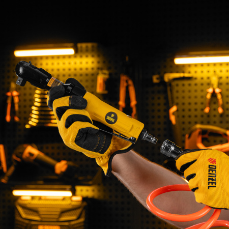 Усиленная пневмотрещотка RP100, 1/2", 160 об/мин, 100 Нм Denzel цена