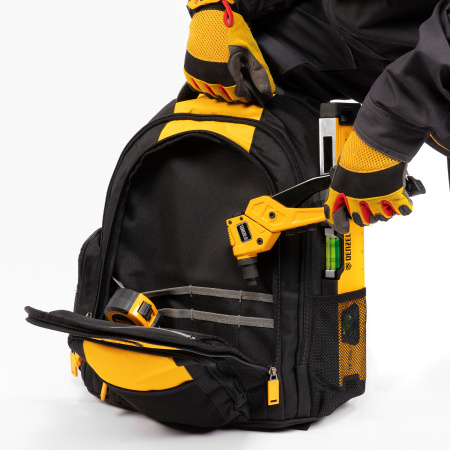 Рюкзак для инструмента, 365х190х430 мм, 3 отделения, 26 карманов Denzel цена