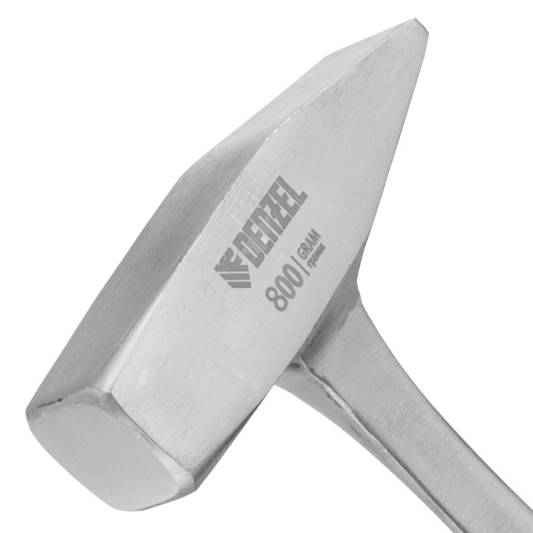 Молоток слесарный 800 г, цельнометаллический, двухкомпонентная рукоятка Denzel