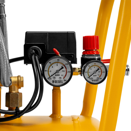 Компрессор безмасл. малошумный DLP -3000/50, 3 кВт, 2х1,5 кВт,50 л, 2850 об/мин,500 л/мин Denzel