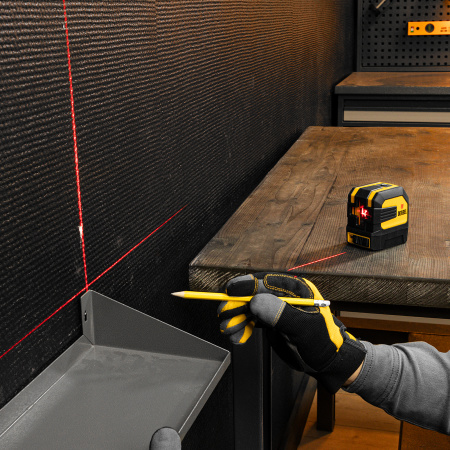 Лазерный уровень LX 02 Red, 20 м, 635 нм, резьба 1/4" Denzel цена