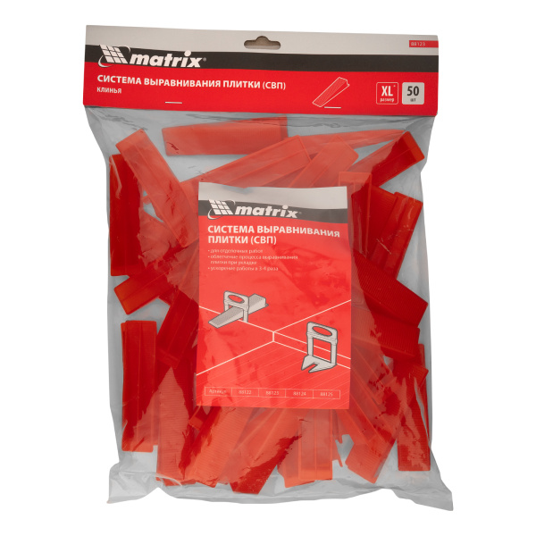 Клин для системы выравнивания плитки СВП Ворота XL, 50 шт. в пакете Matrix цена