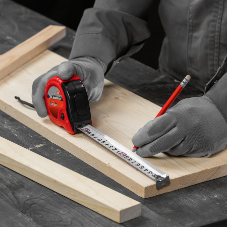 Рулетка Rubber,7,5 м х 25 мм,обрезиненный корпус Matrix цена