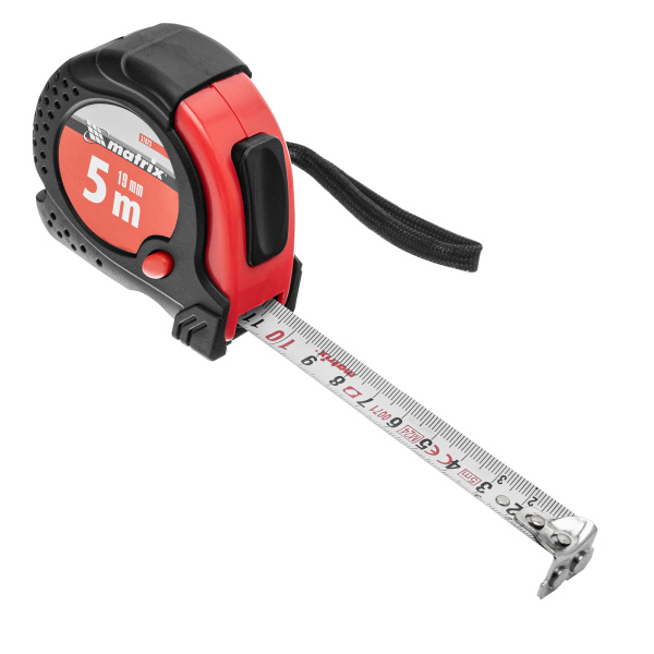 Рулетка Status Magnet fixation,5 м х 19 мм,обрезиненный корпус,зацеп с магнитом Matrix цена