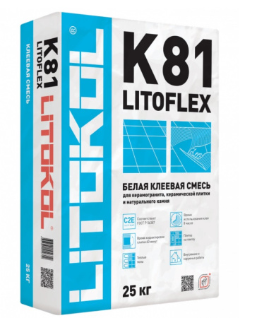 Клей плиточный Litokol Litoflex K81 белый 25 кг