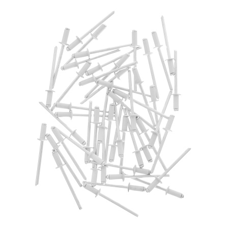 Заклепки 3.2 х 8 мм RAL 9003, сигнально-белые, 50 шт Matrix цена