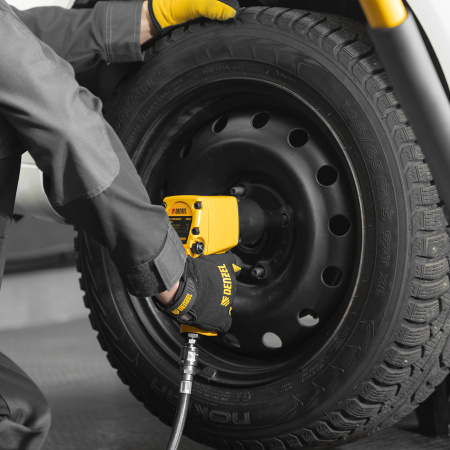 Ударный пневмогайковерт IW860+набор головок, 1/2", 7000 об/мин, 868 Нм Denzel цена