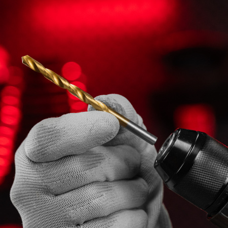 Набор нитридтитан. сверл по металлу, 1.5-6.5 мм (через 0.5 мм+3.2мм 4.8 мм) НSS 13 шт Matrix