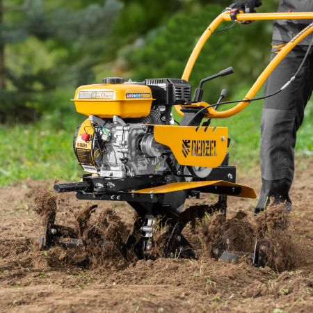 Мотоблок DPT-270S, 7 л.с., ремен.сцеп, фрез 3х4, ШОМ, передачи 2В/1Н Denzel