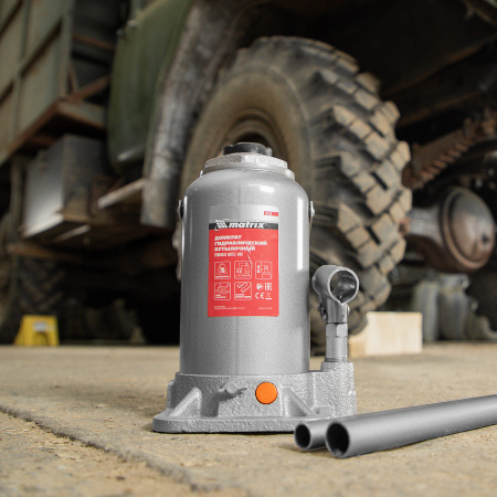 Домкрат гидравлический бутылочный, 20 т, h подъема 244-449 мм Matrix цена