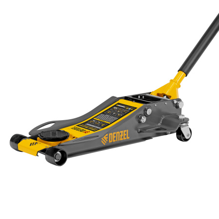 Домкрат гидравлический подкатной, 3 т, 75-500 мм, быстрый подъем, низкий подхват, проф. Denzel цена