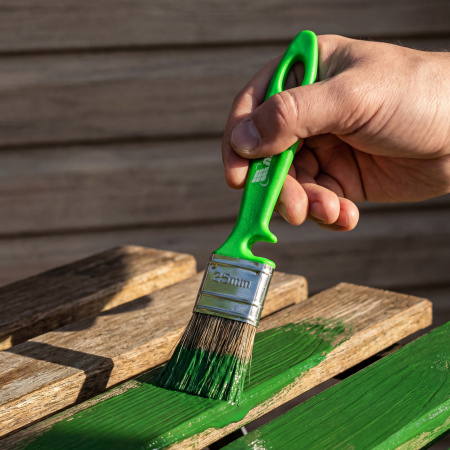 Кисть флейцевая "Работы по дереву" Color Line 25 х 10 мм Matrix цена