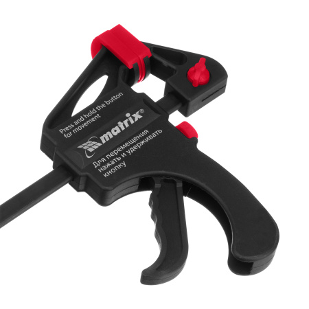 Струбцина универсальная, быстрозажимная, F-образная, 450 х 565 х 45 мм, пластиковый корпус Matrix цена