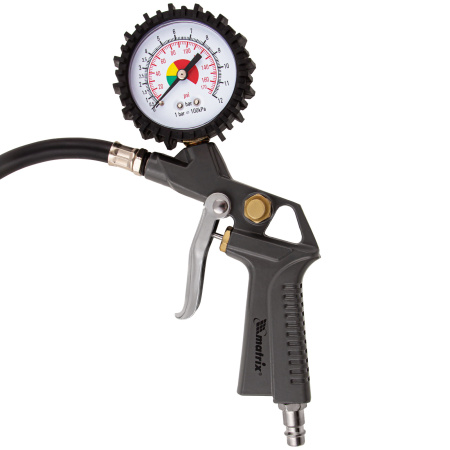 Набор пневмоинструмента, 5 предметов, быстросъемное соединение, краскораспылитель с верхним бачком Matrix цена