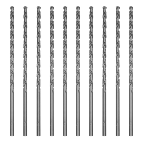 Сверло по металлу, 4 х 119 мм, полированное, удл, HSS, 10 шт, цилиндрический хвостовик Matrix