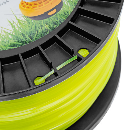 Леска для триммера квадрат 1,6мм х 370м, на DIN катушке FLEX CORD Denzel цена