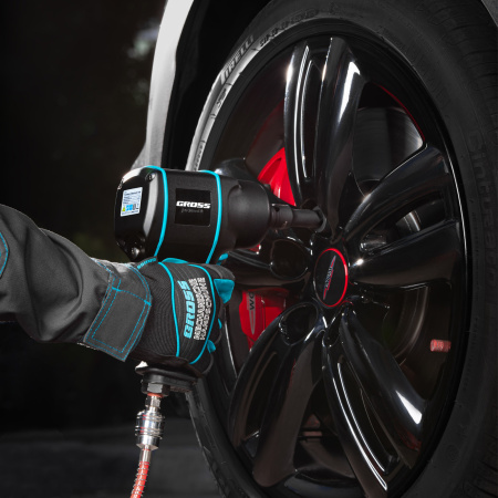 Гайковерт пневматический ударный G1285, 1/2, Twin Hammer, 1220Нм, 6500 об/мин, композитный Gross цена