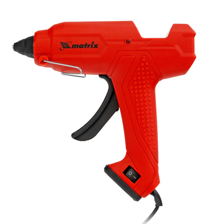 Клеевой пистолет, 11 мм, 40 (100) Вт, 18 г/мин, выключатель и индикатор напряжения Matrix цена