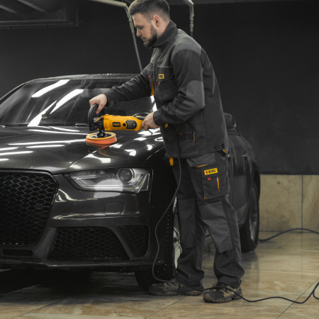 Машина полировальная CP-180, 1400 Вт, 180 мм, 0-3000 об/мин Denzel цена