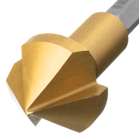 Зенковка конусная под М10, HSS, по металлу, 6-гранный хвостовик Denzel