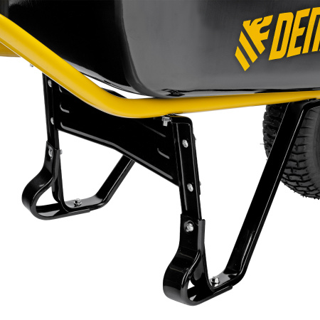 Тачка строительная, усиленная, объем 130 л, 230 кг, колесо 15х6.00-6 Denzel цена