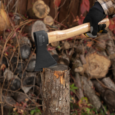 Топор, 800 г, кованый, буковое топорище Denzel цена