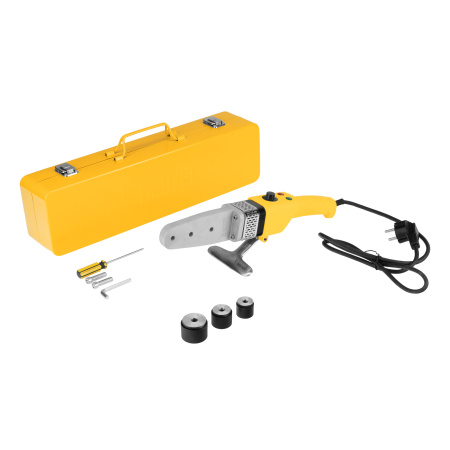 Аппарат для сварки пластиковых труб DWP-800, Х-Pro, 800 Вт, 300 град, комплект насадок, 20-32 мм Denzel