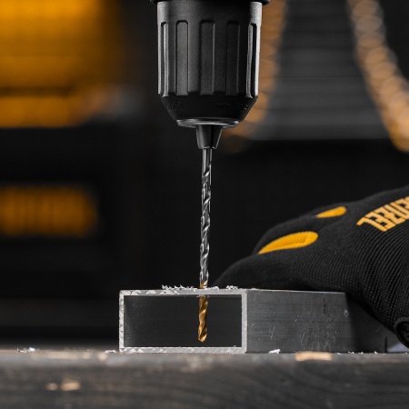 Сверло спиральное по металлу 3,5 х 112 мм, Р6М5, Golden Tip, удлиненное, 2шт. Denzel