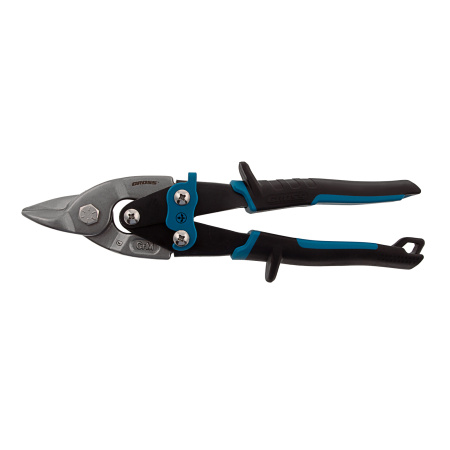 Ножницы по металлу "Piranha", 230 мм, прямой усиленный рез (Bulldog) сталь СrMo, двухкомпонентная рукоятка-ки Gross