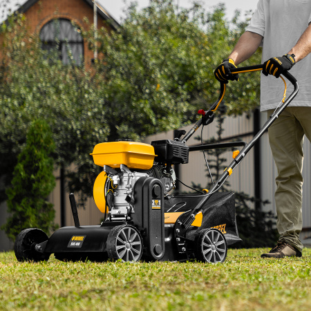 Скарификатор-аэратор бензиновый SAG-400, 212 см3, -15/+10 мм, 40 см Denzel цена