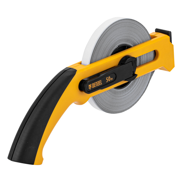 Рулетка геодезическая 50 м х 13 мм, открытый корпус, металлическая лента Denzel цена