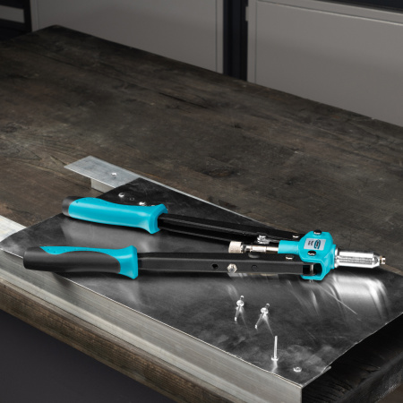 Заклепочник двуручный 420 мм, двухкомпонентные рукоятки, для заклепок 2.4-3.2-4.0-4.8 Gross цена